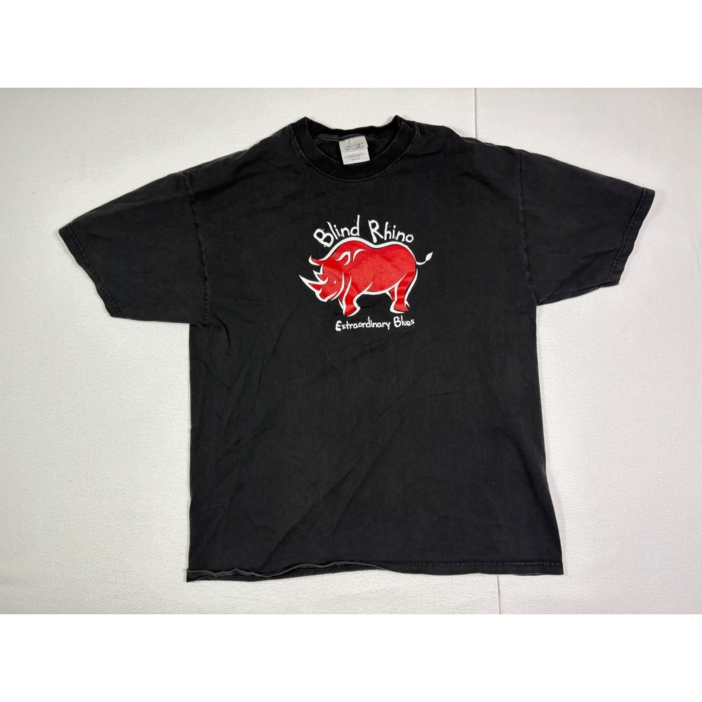 Port and Company Blind Rhino Extraordinary Blues Graphic T-Shirt Black Large